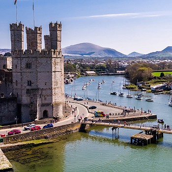 view of the Caernarfon castle