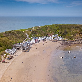 Aerial shot of Ty Coch